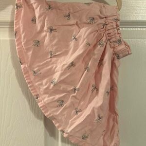 Pink Bow Patterned Girls Skirt